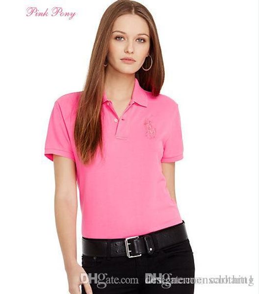 

женская лето классической твердого поло вышивка нагрудного короткие рукава тис дышащих тонкая мода спорт футболка, White