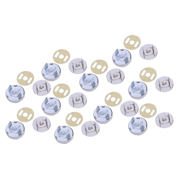 

diy magnetic circular clasp for bag purse clothes (silver,set of 10, Black