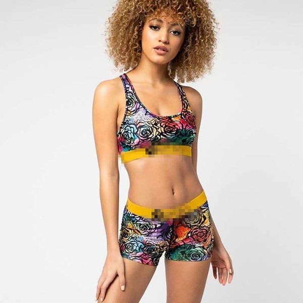 

7 colors ethika women designer swimwear sports bra + shorts trunks 2 piece brand tracksuit quick dry beachwear bikini set selling, Gray