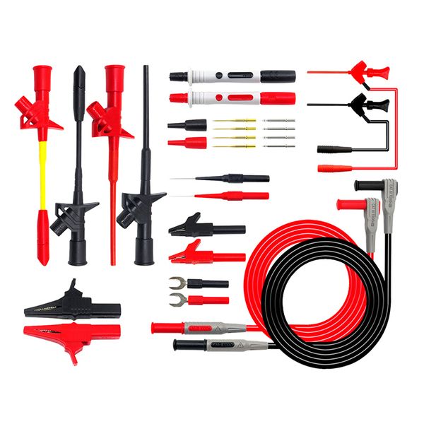 

p1300f replaceable multimeter probe test hook&test lead kits 4mm banana plug alligator clip test stick