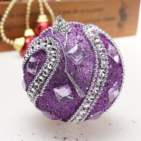 

8cm christmas ball ornaments sequin glittery foam ball bauble christmas tree decoration decorative balls hanging
