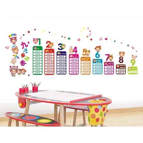 

large jiujiu multiplication can be moved wall stickers mixed batch