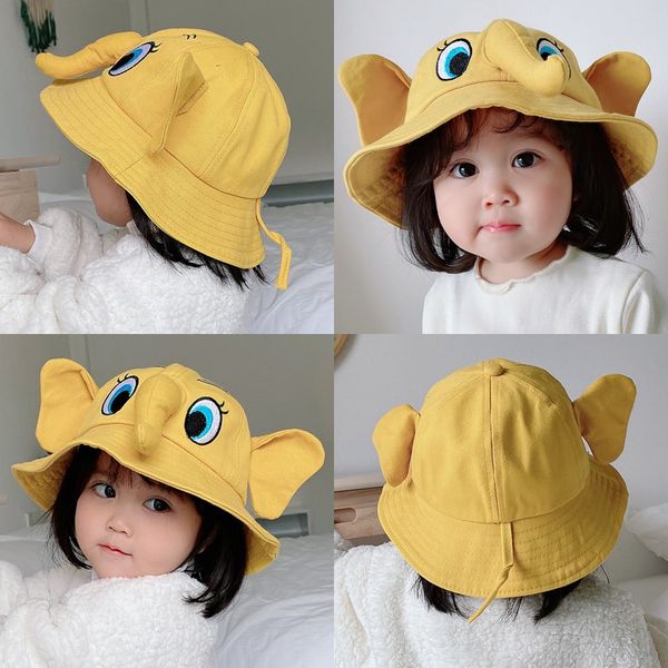 

girls hat summer children cartoon elephant hat fashion cute spring thin sun protection baby boys hats cap, Blue;gray