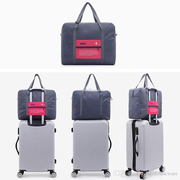 

luggage packing organizer large capacity folding polyester luggage bag waterproof clothes storage bag travel handbags bh1597 tqq