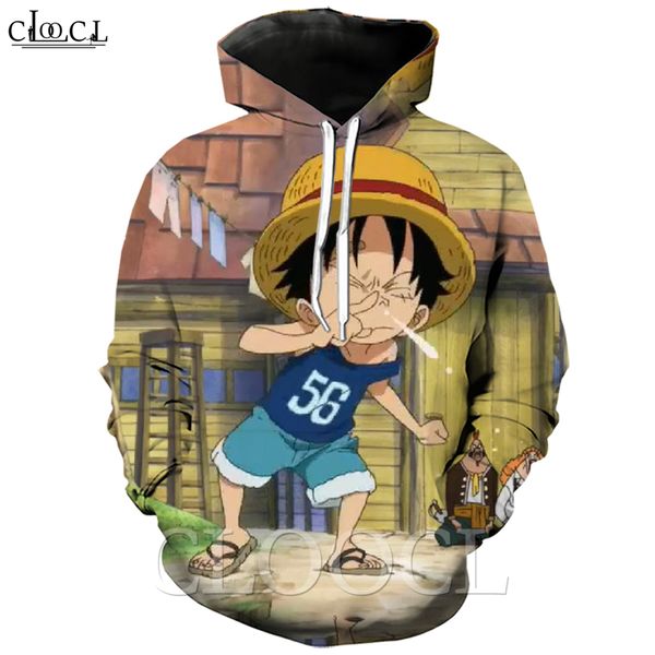 

2020 новый стиль one piece обезьяна d. luffy мужчины женщины 3d печати япония аниме пары wild творческий повседневный streetwear с капюшоном, Black