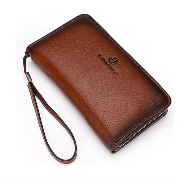 

male leather purse men's clutch wallets handy bags business carteras men black brown dollar price, Red;black