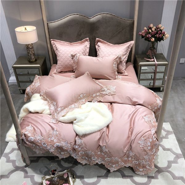 Bedding Set High End 100s Island Cotton Italian Lace Suit European