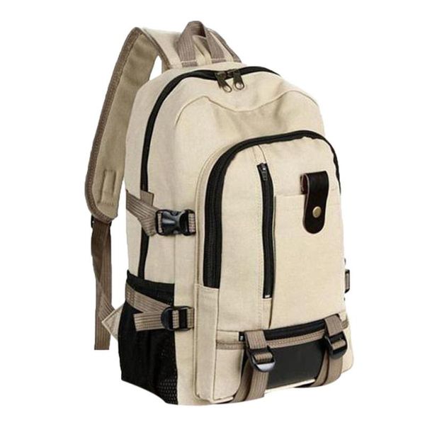 

men's backpack women fashion simple double-shoulder canvas backpack schoolbag travel bag lap#jsw