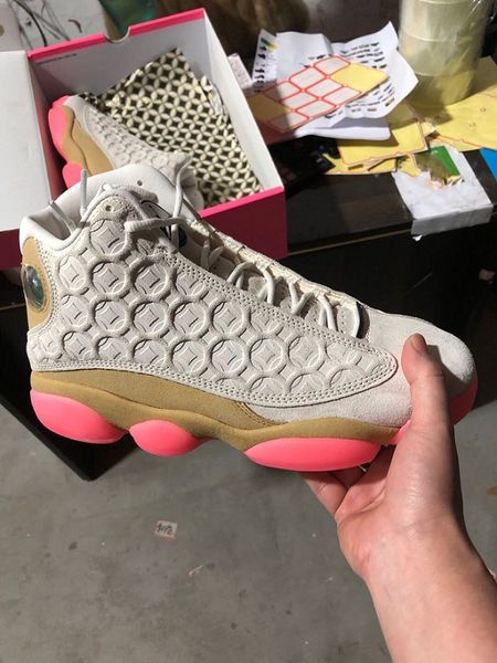

2020 men women 13 chinese new year cny pale ivory digital pink gold cw4409-100 basketball shoes with box size 5.5~13