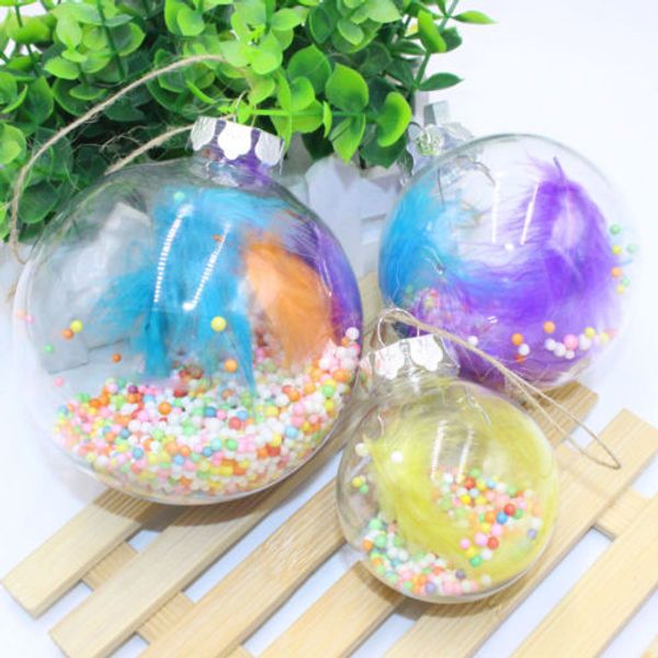 

xmas plastic clear transparent balls diy bauble ornaments christmas tree decoration