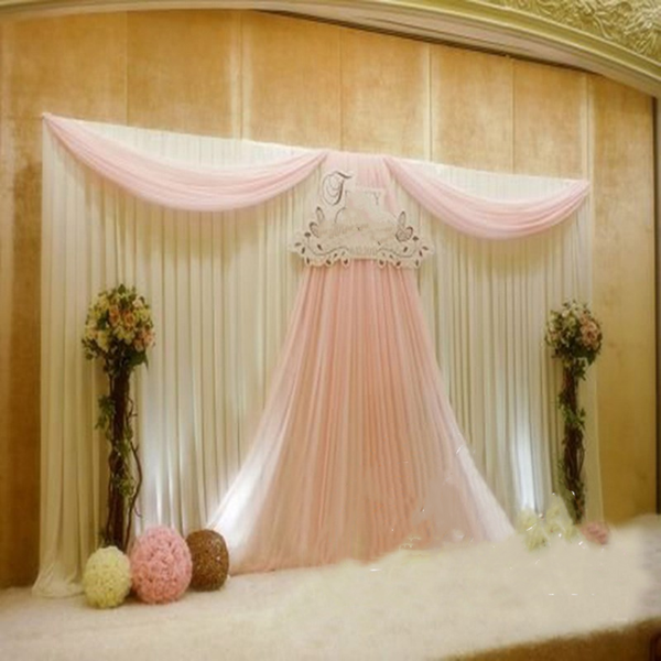 

ice silk cloth elegant wedding background curtain birthday party stage performance fashion fold background veil