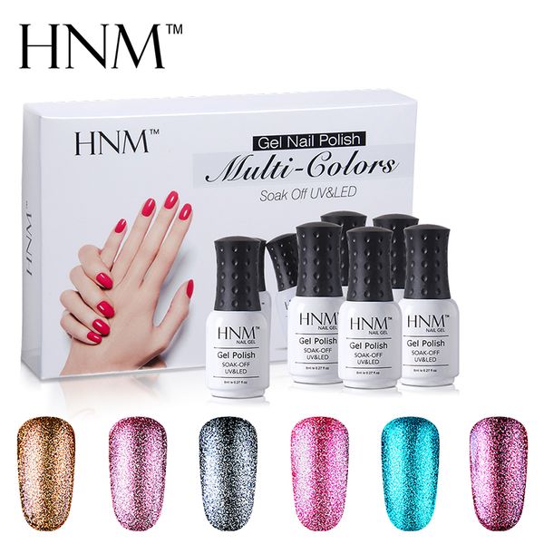 

hnm 8ml 6pcs/set nail polish gift box varnish semi permanent gelpolish diy long lasting nail art kit