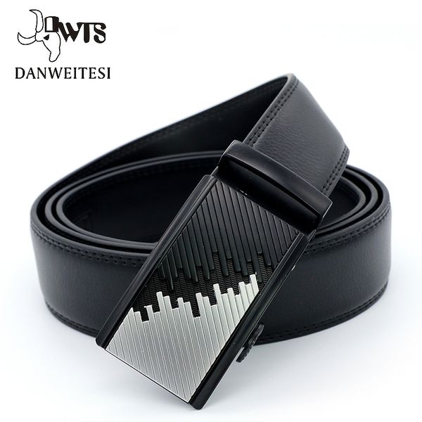 

dwts]cinghia degli uomini di lusso famoso progettista di marca maschio automatico fibbia della cintura ceinture homme, Black;brown