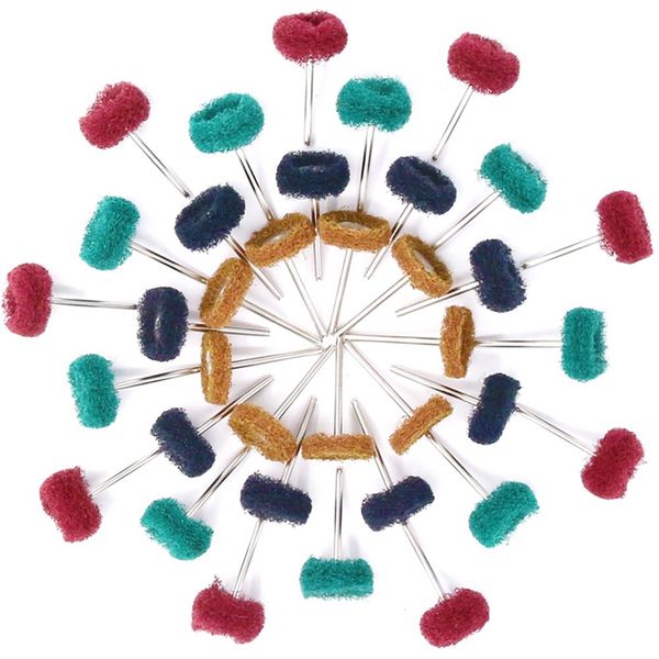 

48 pcs 25mm fine abrasive wheel buffing polishing wheel set with 3 mm shank for dremel rotary tool and polishing grinding access