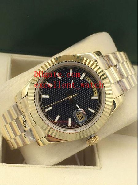 

4 style sell mens watches 41 mm 228235 228239 228238 day date president 18k yellow gold asia 2813 automatic mechanical mens watch wa, Slivery;brown