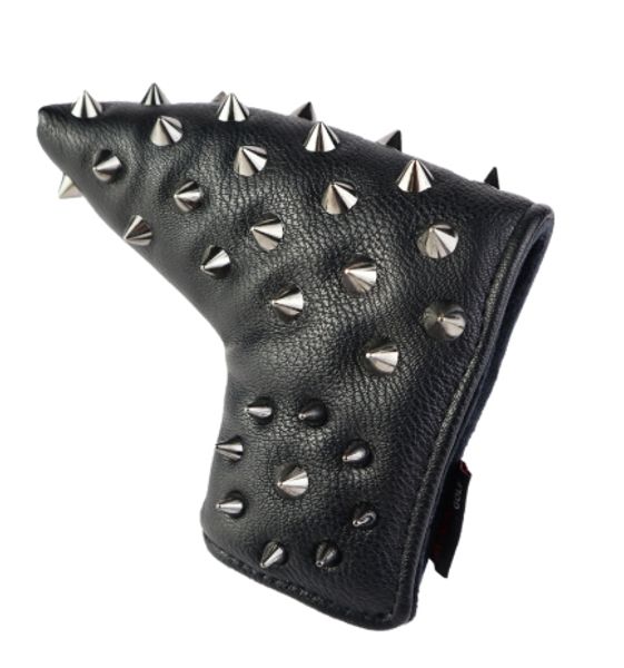 

golf headcovers rivet golf club cover leather golf mallet putter magnetic sleeve