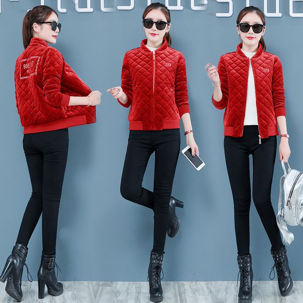 

2019 winter new style korean-style down jacket cotton-padded clothes women's versatile thin small cotton-padded jacket women's s, Blue;black
