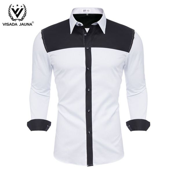 

shirts for men long sleeve camisa masculina koszula plus size clothes blusa meskie social slim fit shirt western black summer, White;black