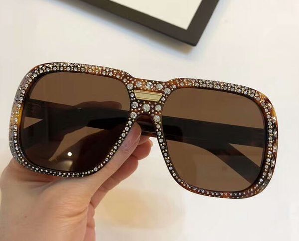 

designer havana 0427 square sunglasses brown lens sun glasses gafas de sol new wth box, White;black