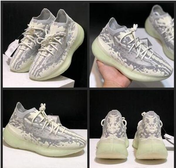 

2020 new alien 380 kanye west running shoes men women clay beluga triple white black mens designer trainers with box stockx