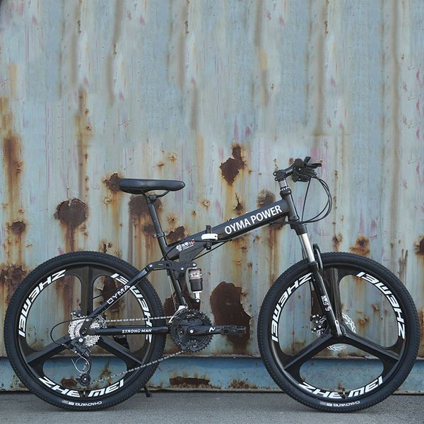 

folding mountain bike 26 inches double disc brake 21/24/27 speed absorption for student
