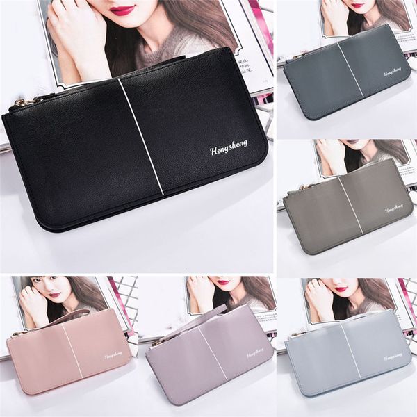 

кошелек для монет кошелек для женщин женская кожаная сумка на молнии сумка для отдыха с длинным кошельком повседневная женская длинная молни, Red;black