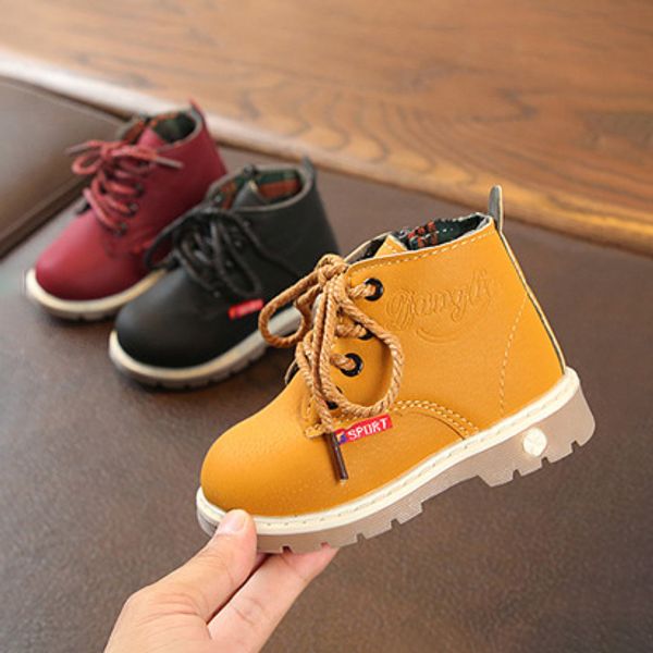 

дети дизайнер мартин сапоги дорогих сплошной цвет обувь для мальчиков девочки дети повседневный british style party обувь eur 21-30 3 цвета, Black;grey