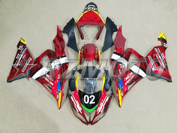 

4 gifts new abs injection mold motorcycle fairings kits fit for kawasaki ninja zx-6r 599 zx6r 2013 2014 2015 2016 2017 number 02