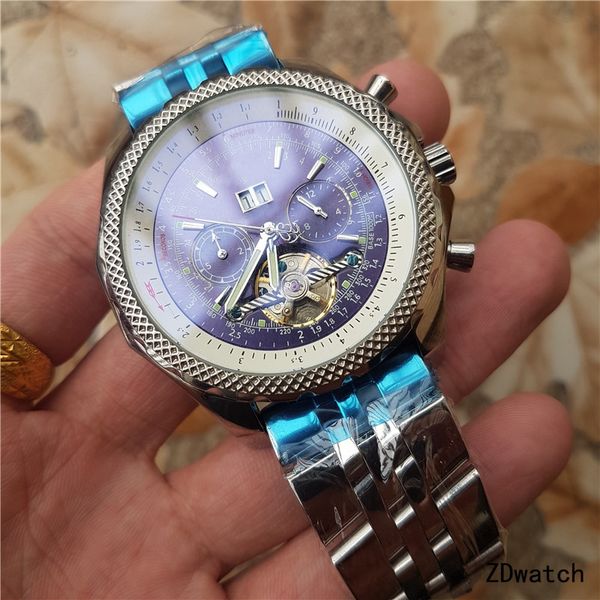 

3A TOP качества 1884 Модель: A25362 Мужские часы Tourbillon Автоматическая Machiner мужчины из нер