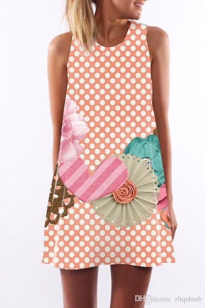 

women dress crew neck summer new style sling sleeveless hip wrap lady dot printing print skirt casual pencil dresses size s-xl, Black;gray