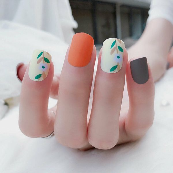 

24pcs/set 3d nail paste sticker, nail sticker, girl girl flower sticker a987, Black