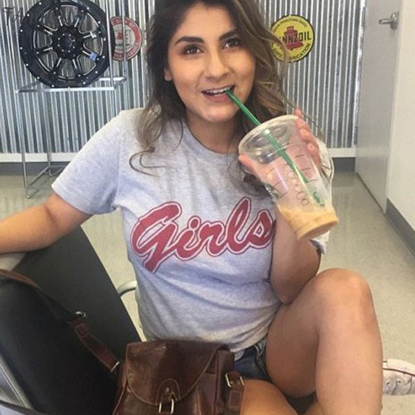 

girls letter print women t shirt friends tv shows tshirt monica outfit causal streetwear vintage student graphic shirts, White