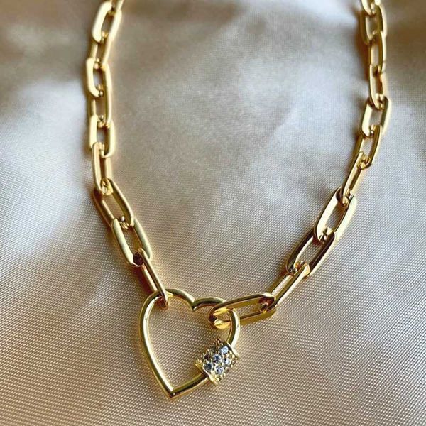 

punk gold color short necklace handmade beautiful luxurious pendant buckle neck decoration jewelry for women man charm choker, Golden;silver