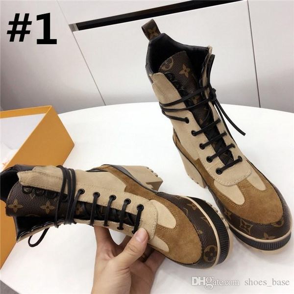 

классический локомотив загрузки, толстый каблук пряжки ремня zip современные мартин сапоги ботильоны с высокой водонепроницаемой для дам сап, Black