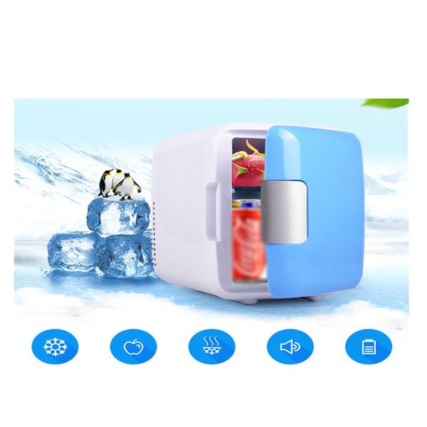 

car styling rundong 12v 4l car mini fridge portable thermoelectric cooler warmer refrigerator td1222 dropship