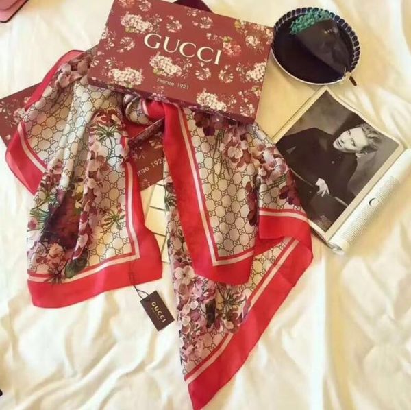 

High quality high end de igner ilk carf fa hionable lady pring and ummer new printed carf 180 90cm, Black;white