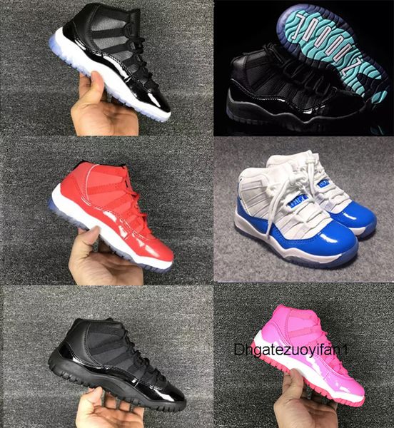 

kids sneakers 11s basketball shoes for boys girls bred legend gamma blue concord pantone good quality us size 11c-3y