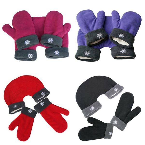 

new 1 set winter romantic sweethearts lovers gloves women men thickening warm polar fleece mittens for lovers couple gift, Blue;gray