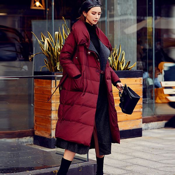 

winter coat women white duck down jacket women clothes 2020 new korean puffer jacket parka spliced wool coat 9088 yy2188, Black