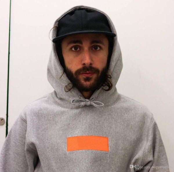 

new color box logo hoodie fashion classic embroidery letter fleece hoodies pullover sweatshirts 12 colors, Black