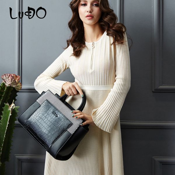 

lucdo luxury snake shoulder bags designer handbags fashion serpentine pattern leather women bag ladies tote bag
