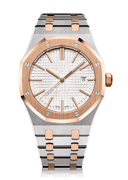 

jf royal oak 3120 automatic mechanical movement fine steel watchband luxury mens watches montre de luxe designer watches, Slivery;brown