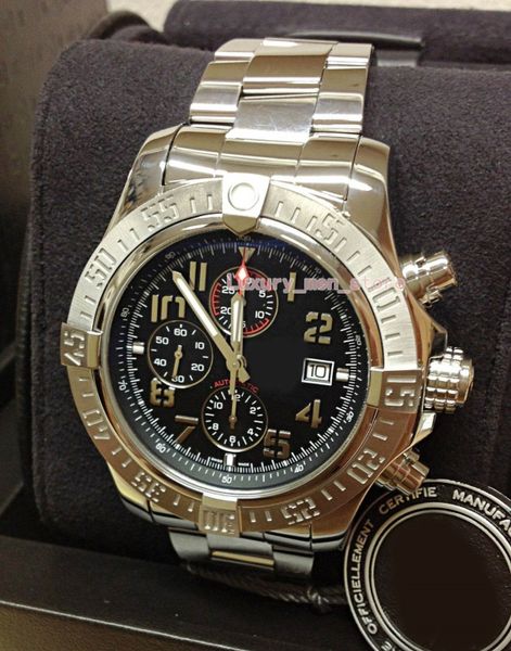 

Лучший выпуск роскошных наручных часов Super Avenger II A13371 черный арабский циферблат WOR