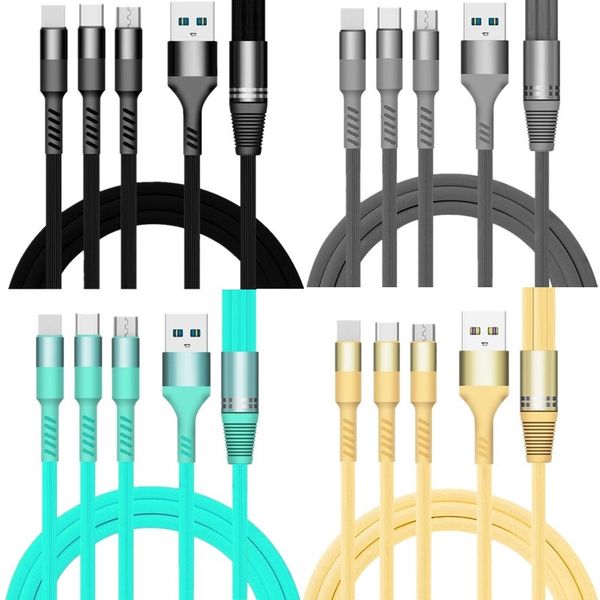 

Быстрая зарядка 3 в 1 USB C Micro USB-кабель TPE 1.2M 4ft Тип c USB-зарядное устройство Кабели для