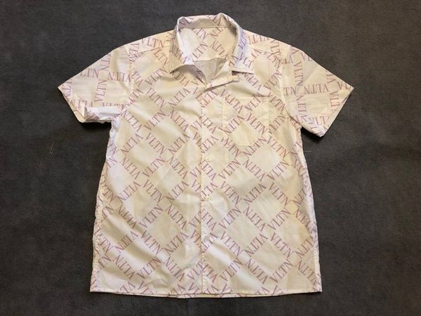 

2019 ummer fa hion men de igner luxury hirt italy letter lattice pattern hirt beach wear men clothing treetwear women tee quality