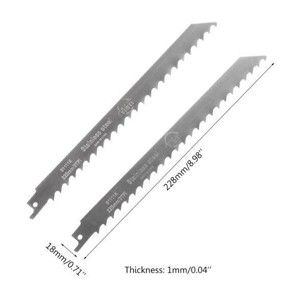 

2pcs stainless steel s1111k 228mm reciprocating saw blade for cutting wood