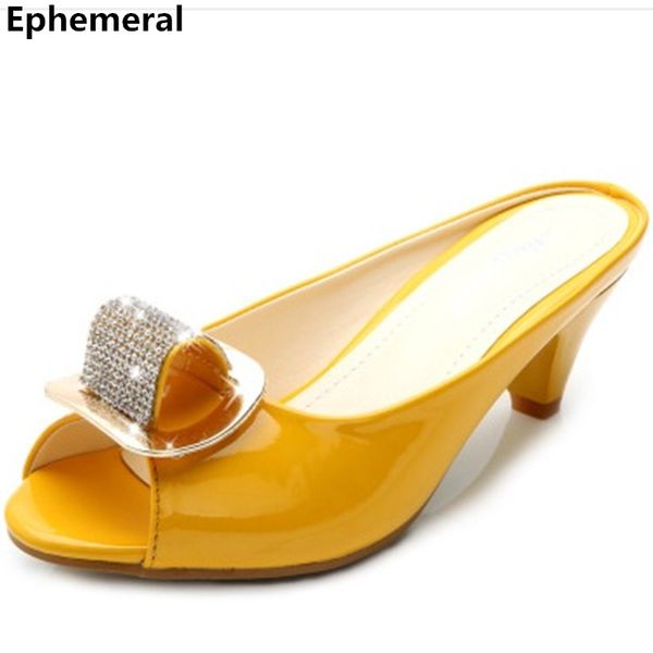 

lady plus size (4-12)fashion luxury diamond spike heel peep toe single high heels summer beach shoes women pumps sandalias, Black
