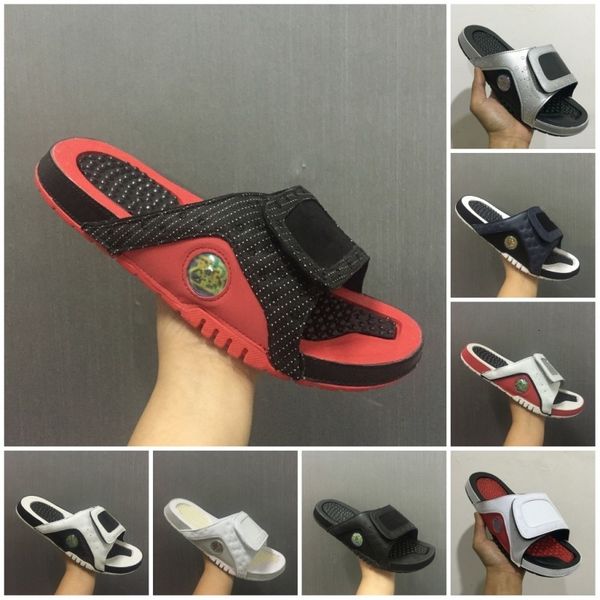 

wholesale new 13 slippers 13s blue black white red sandals hydro slides basketball shoes casual running sneakers size 7-13
