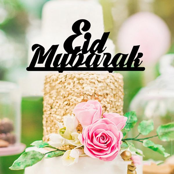 

islamic happy eid mubarak exquisite acrylic party cake er decoration
