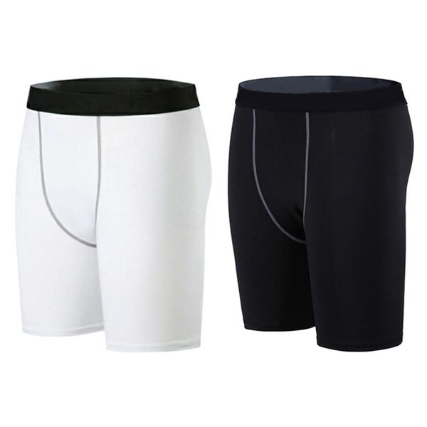 

men's running tights compression short running tights quick dry gym fitness leggings shorts male underwear shorts, Black;blue